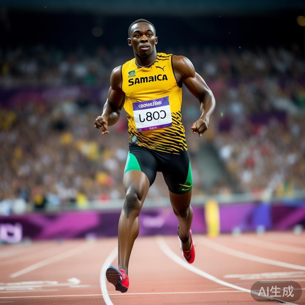 例如，在2012年伦敦奥运会上，乌塞恩·博尔特在1
